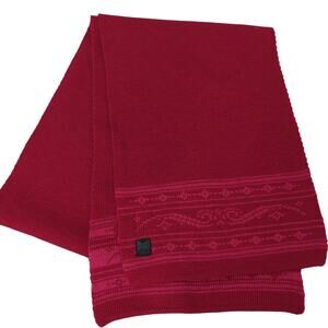 Dale of Norway Scarf 100% Wool Nordic Fair Isle Red Pink Winter Warm Neck Wrap